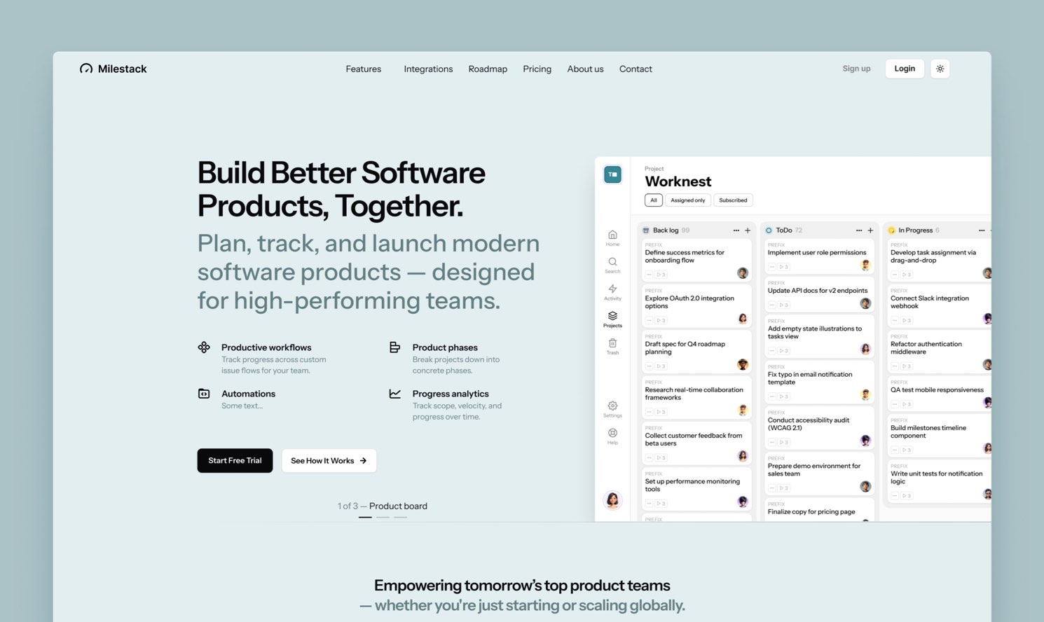 Saas Landing page design