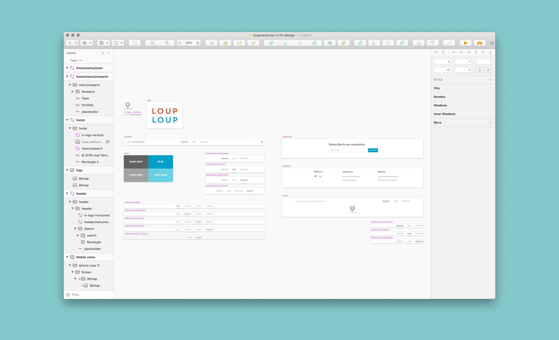 Design library screenshot