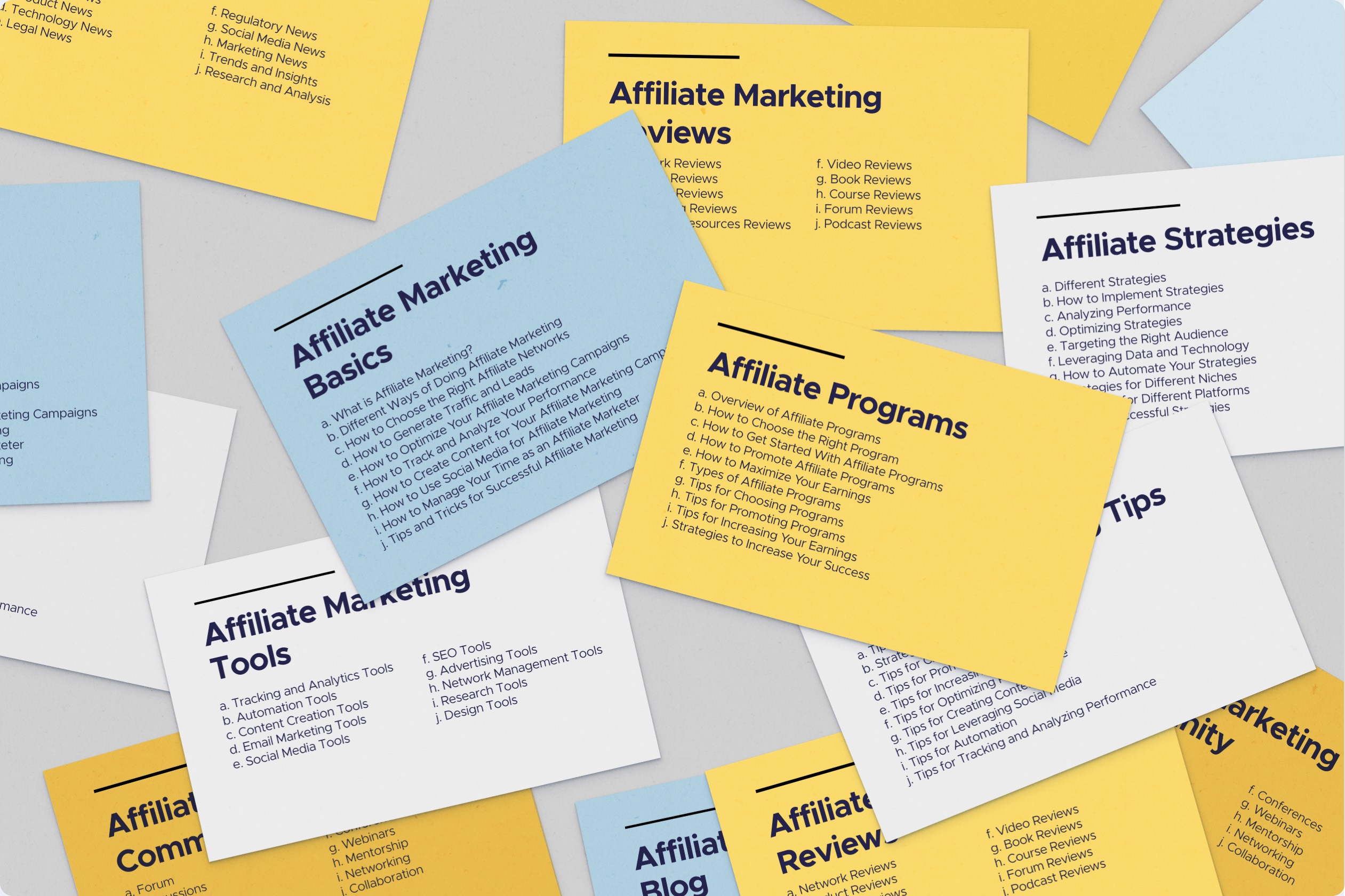 Hubs process - Cards Sorting