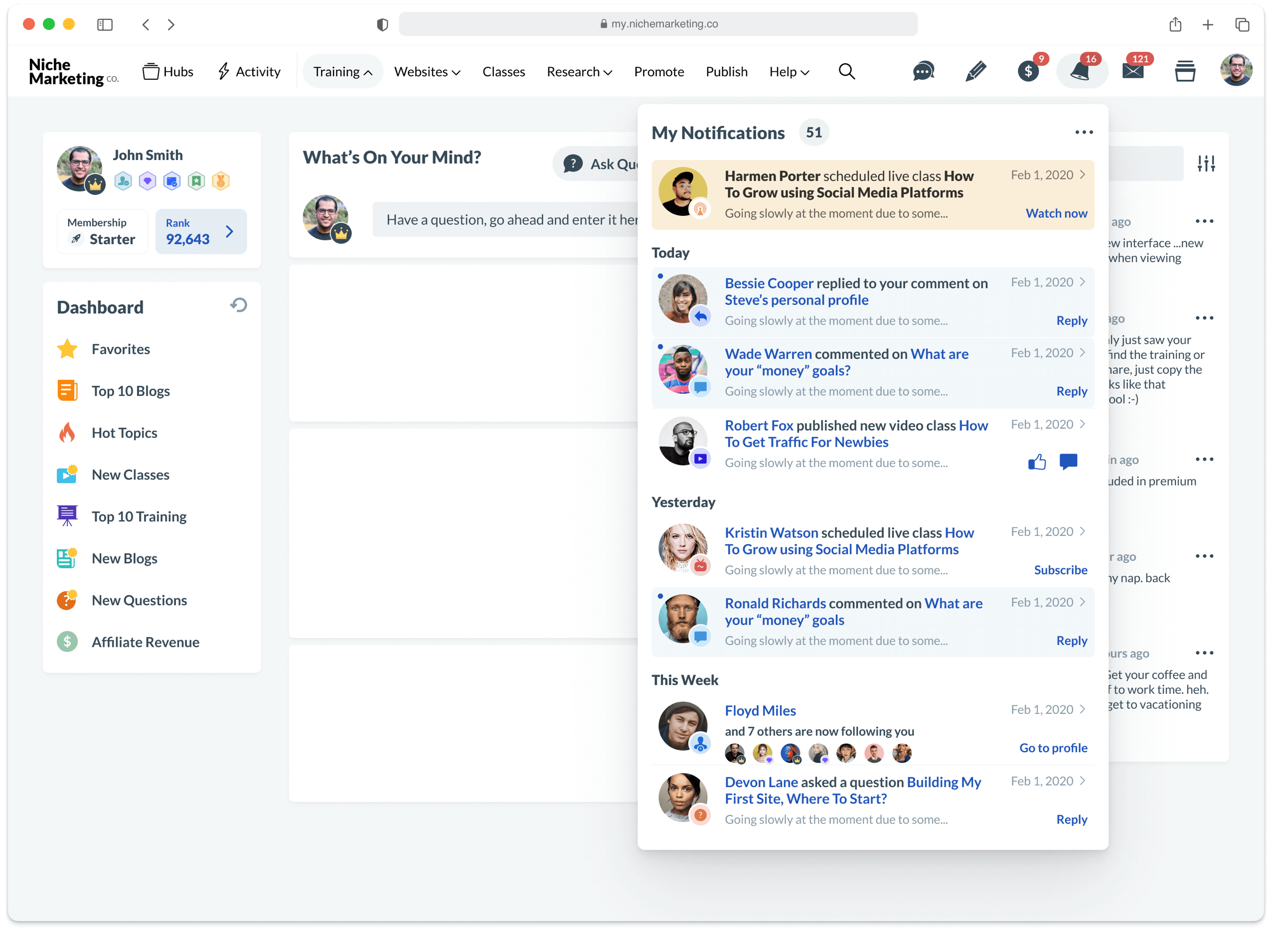 New design for notifications